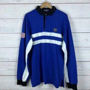 Vintage Ralph Lauren Polo Sport Crest USA Flag Rugby Polo Shirt XL